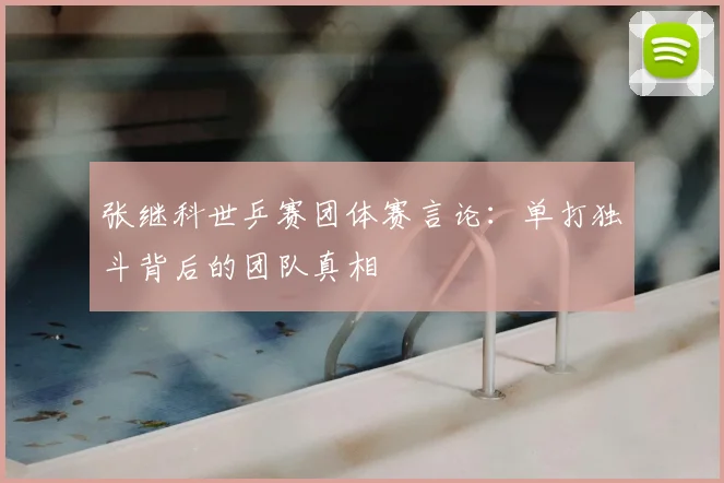 张继科世乒赛团体赛言论：单打独斗背后的团队真相