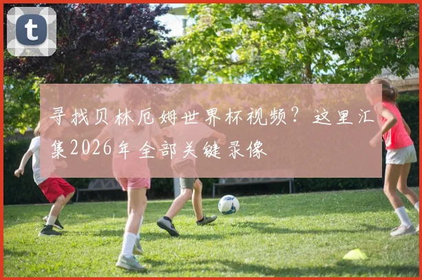 寻找贝林厄姆世界杯视频？这里汇集2026年全部关键录像